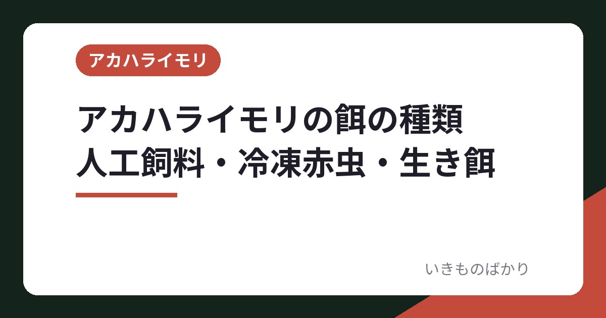 アカハライモリの餌の種類